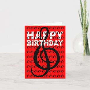 Bonne carte d'anniversaire G Clef boîte cadeau