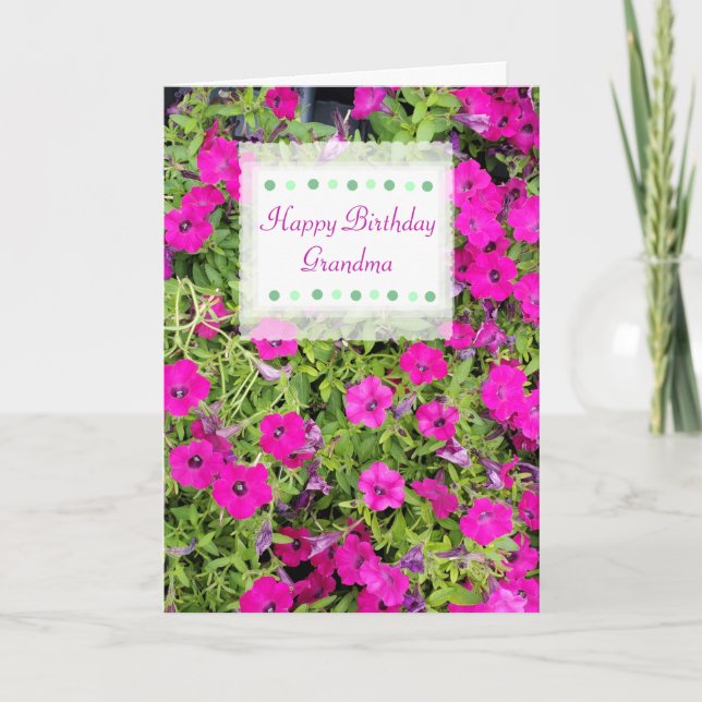 Bonne carte d'anniversaire grand-mère personnalisé (Devant)