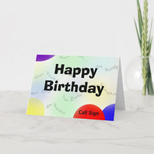 Bonne carte d'anniversaire Ham Radio Waves - Custo