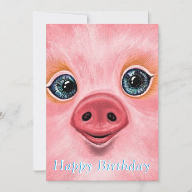 Bonne carte d'anniversaire - Happy Baby Piglet (Devant)