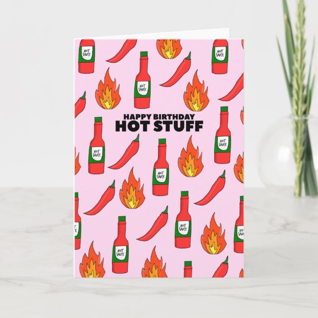Bonne carte d'anniversaire Hot Stuff (Devant)