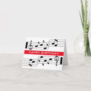 Bonne carte d'anniversaire Musique Note Notation B