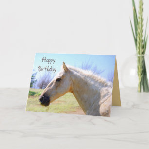 Bonne carte d'anniversaire Palomino Horse Card