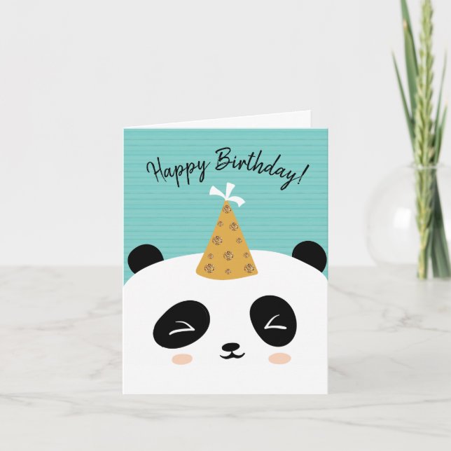 Bonne carte d'anniversaire Panda (Devant)
