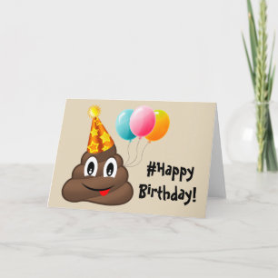 #Bonne carte d'anniversaire : Party Poop Emoji