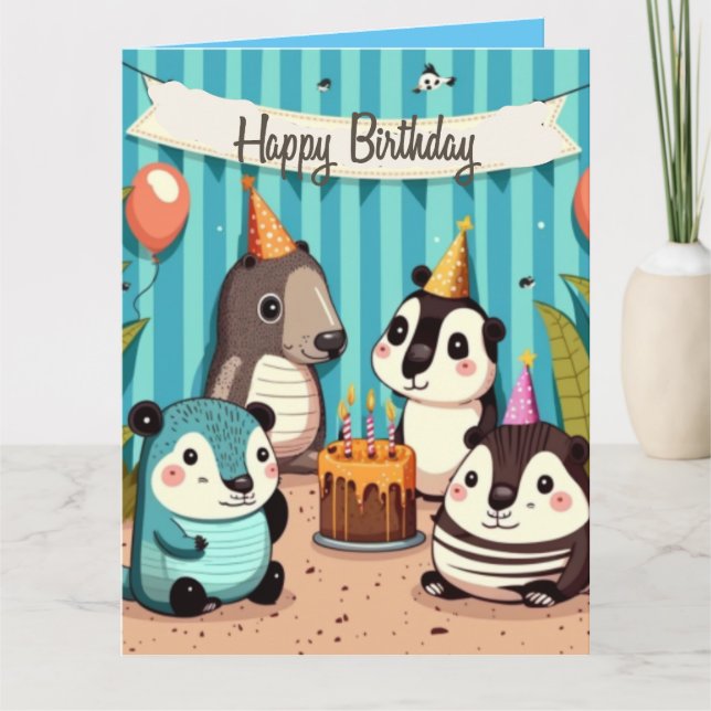 Bonne carte d'anniversaire personnalisée (Devant)