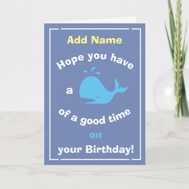 Bonne carte d'anniversaire - Personnalisez l'avant (Devant)