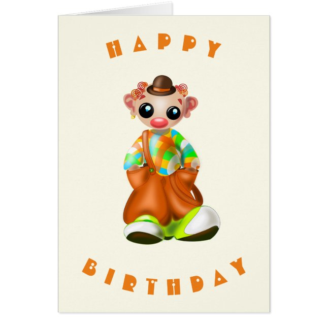 Bonne carte d'anniversaire Petit Clown (Devant)