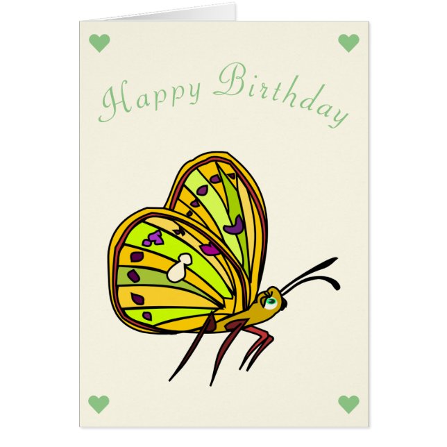 Bonne carte d'anniversaire Petit Papillon (Devant)