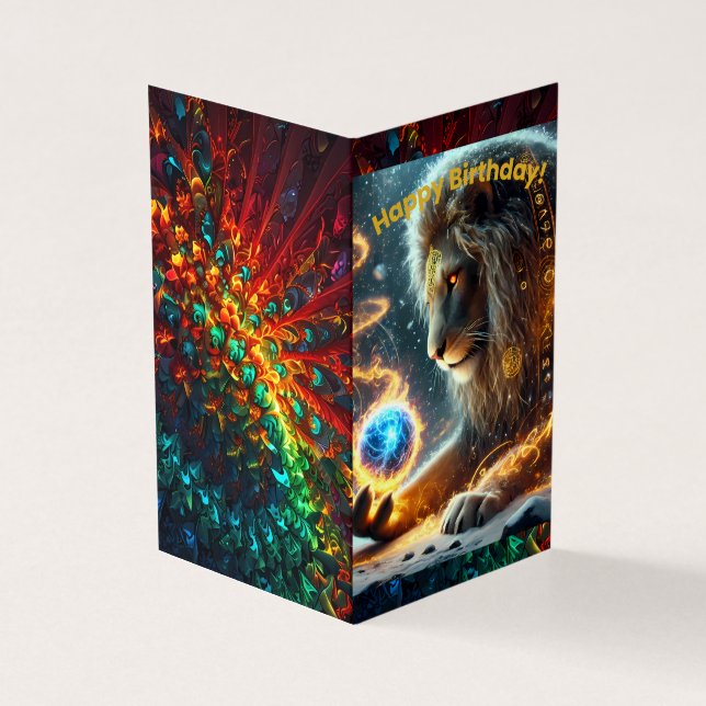 Bonne carte d'anniversaire pliée (Outside)