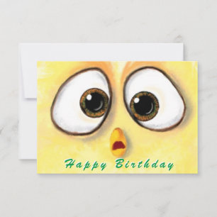 Bonne carte d'anniversaire Poulets surpris grands 