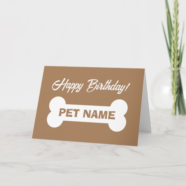 Bonne carte d'anniversaire pour chien de compagnie (Devant)