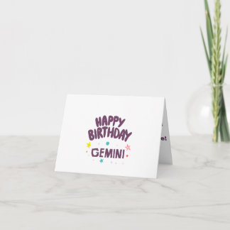 Bonne carte d'anniversaire pour Gemini