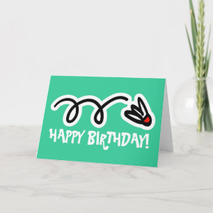 Bonne carte d'anniversaire pour joueur de badminto