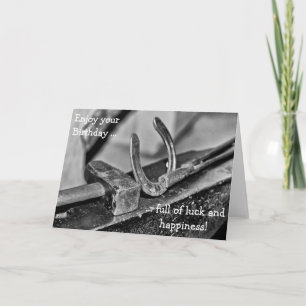 Bonne carte d'anniversaire pour la chance et le bo