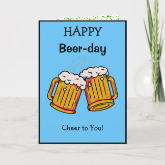 Bonne carte d'anniversaire pour le jour de la bièr