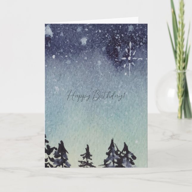 Bonne carte d'anniversaire pour lui, ciel nocturne (Devant)
