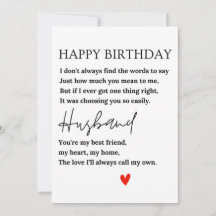 Bonne carte d'anniversaire pour mon mari