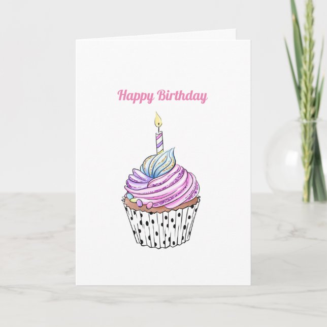 Bonne carte d'anniversaire pour une fille (Devant)