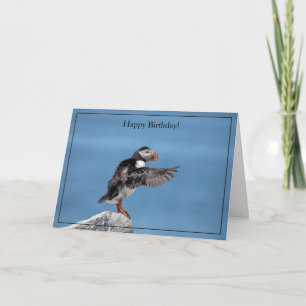 Bonne carte d'anniversaire Puffin Atlantique