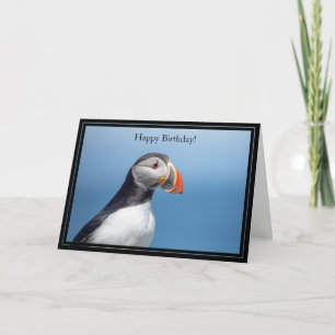 Bonne carte d'anniversaire Puffin Atlantique