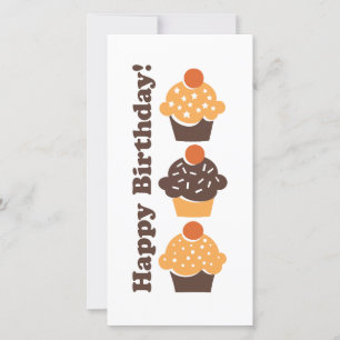Bonne carte d'anniversaire Retro Cupcake