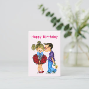 Bonne carte d'anniversaire Romantique Couple Love 