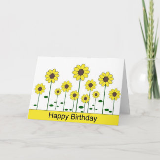 Bonne carte d'anniversaire (tournesol)