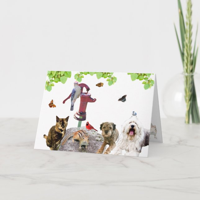 Bonne carte d'anniversaire : tout le gang. (Devant)