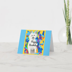 Bonne carte d'anniversaire West Highland Terrier