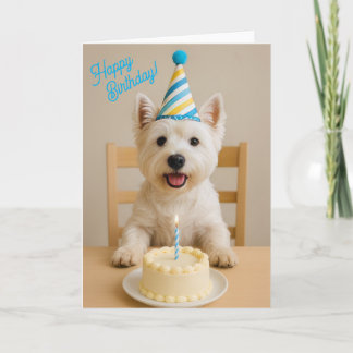 Bonne carte d'anniversaire Westie