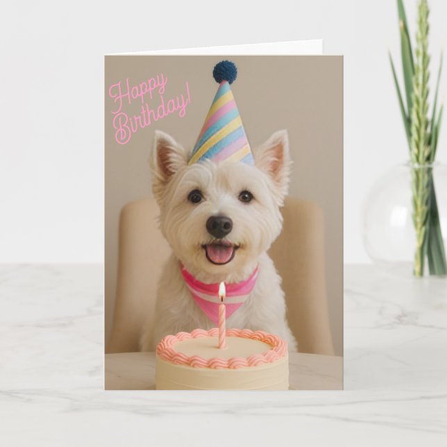 Bonne carte d'anniversaire Westie (Devant)