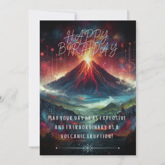 Bonne carte d'appartement Volcano Anniversaire