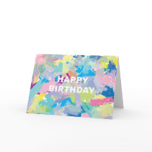 Bonne carte d'art Abstraite pour Anniversaire