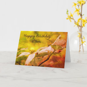Bonne carte d'art d'anniversaire maman Dogwood