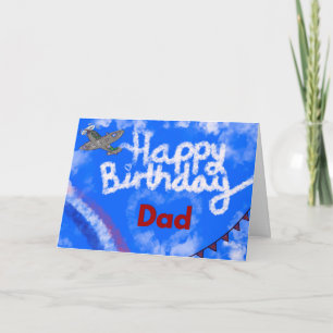 Bonne carte d'avion d'anniversaire papa Spitfire
