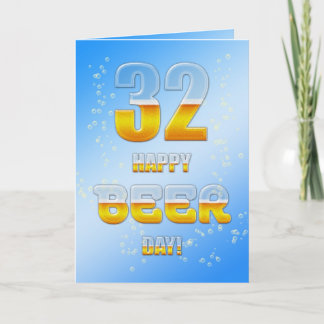 Bonne carte de 32e anniversaire de la fête de la b