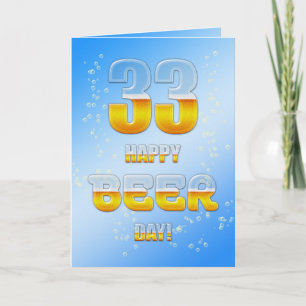 Bonne carte de 33e anniversaire de la fête de la b