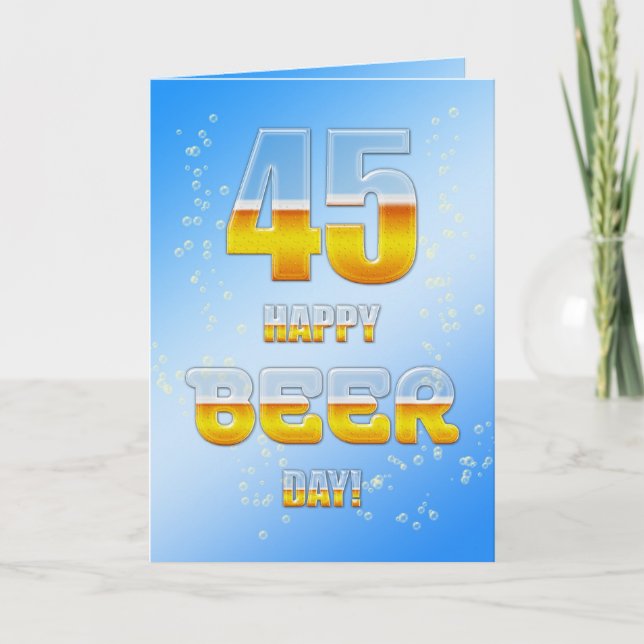 Bonne carte de 45e anniversaire de la fête de la b (Devant)