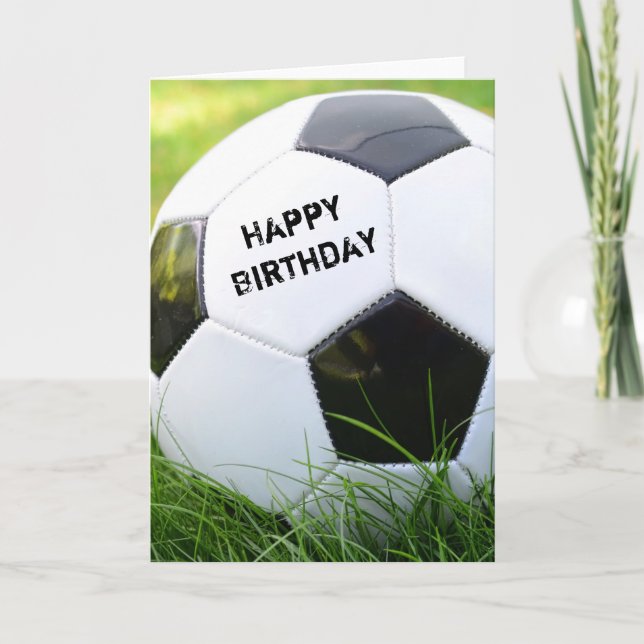 Bonne carte de bal classique de football d'anniver (Devant)