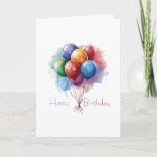 Bonne carte de ballons d'anniversaire employé uniq