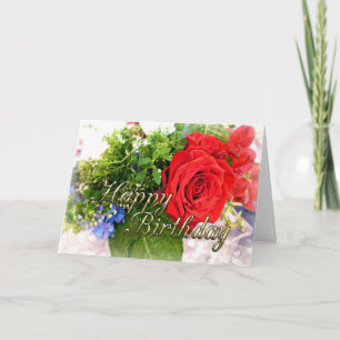 Bonne carte de bouquet Red Rose