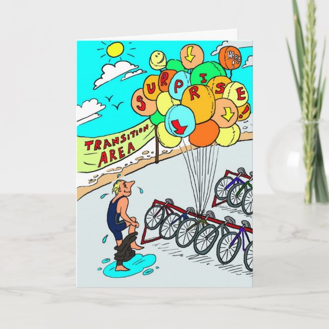 Bonne carte de chance pour Triathlon - Ballons de  (Devant)