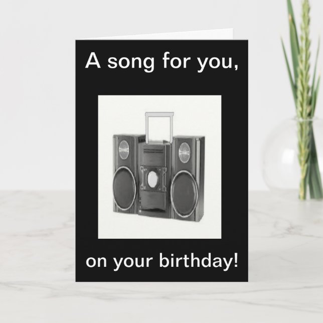 Bonne carte de chanson d'anniversaire (Devant)