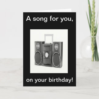Bonne carte de chanson d'anniversaire