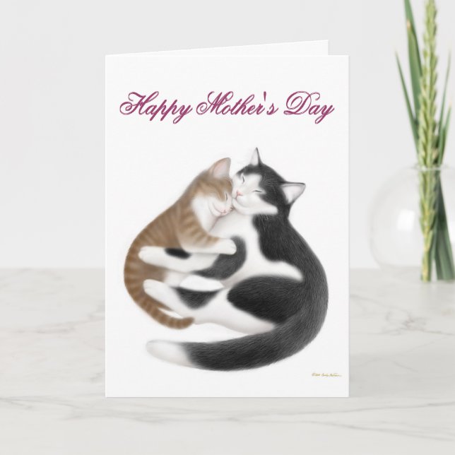 Bonne carte de chats de la Fête des mères (Devant)
