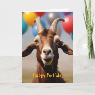 Bonne carte de chèvre d'anniversaire