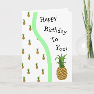 Bonne carte de coupe d'ananas