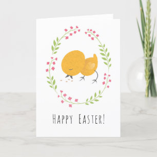 Bonne carte de courge d'oeuf floral de poulet de P