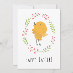 Bonne carte de courge d'oeuf floral de poulet de P